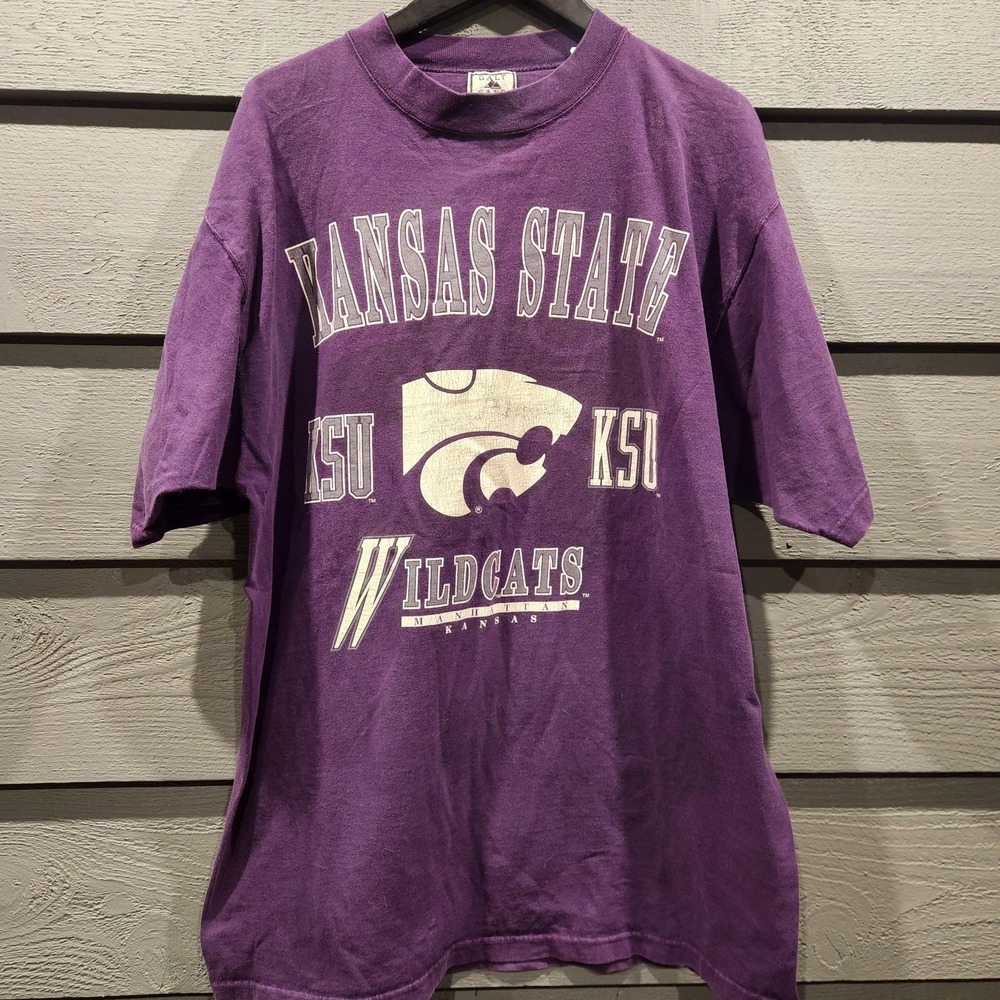 Vintage Kansas State Wildcats Shirt Mens XL Purple NCAA Football Galt Sand 90s
